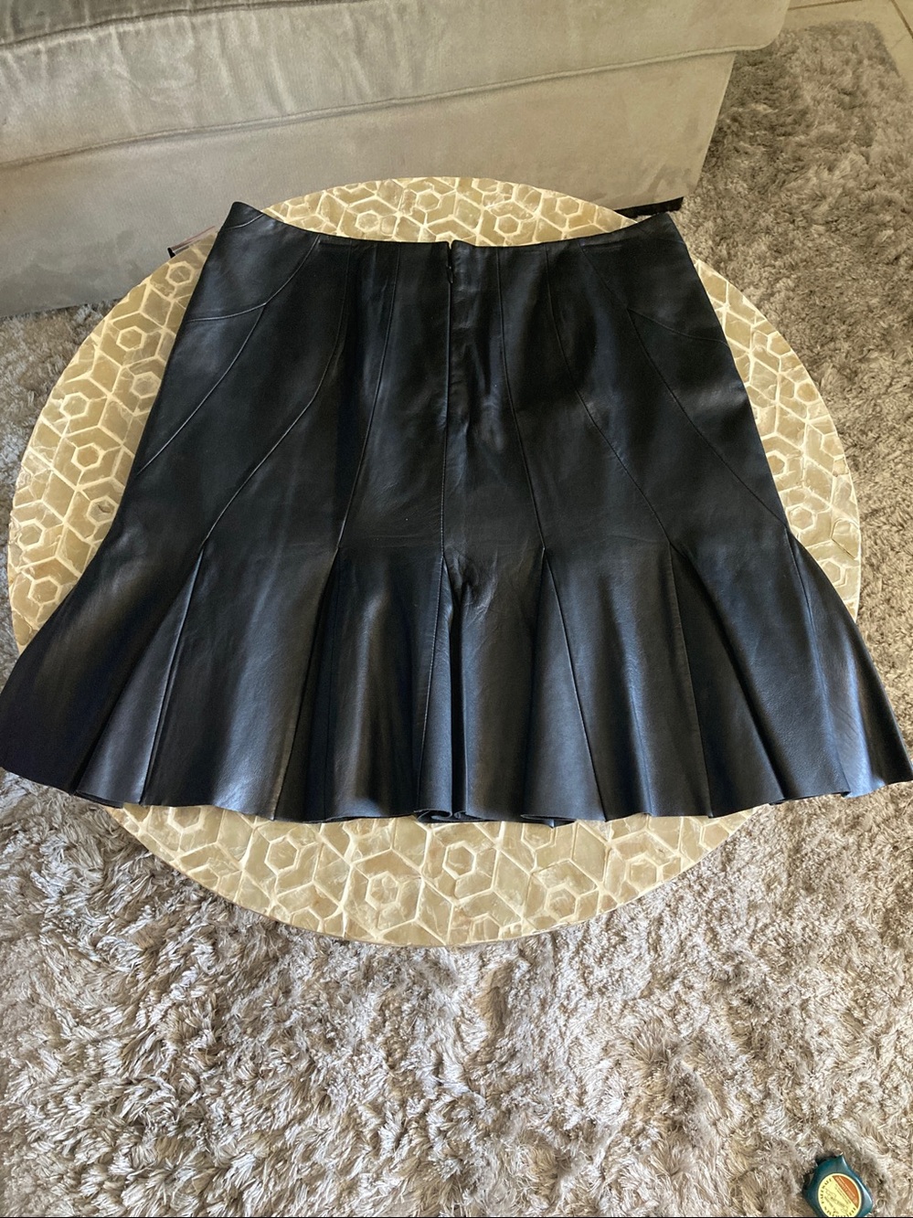 NEW! Bagatelle Y2K Genuine Leather Flounce Skirt (16) - Picture 7 of 10